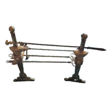 Vintage Messing Kamin Andirons