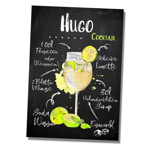 Schild hugo cocktail - hugo, rezept