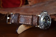 UHRENARMBAND 26 24 22 BRAUN II VINTAGE ECHT PYTHON HANDMADE F. PANERAI MASTRAP