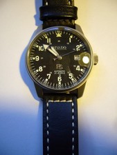 Rivado Flieger Automatic,40 mm, Mechanische Herrenuhr, Lederarmband,gebraucht.