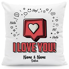 Bedrucktes Kissen mit Motiv I