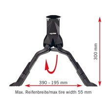 Zweibeinständer ERGOTEC Double Flex 3 Fahrradständer 28 Zoll 29 Zoll schwarz Alu