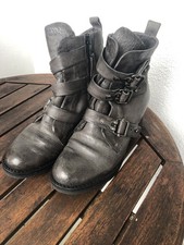 Mjus Stiefelette Gr 37 Gebraucht Grau, Leder