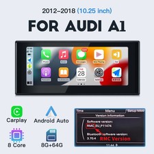 10.25" 8+64GB Carplay Android 14 Autoradio GPS Für Audi A1 2012-2018 RMC NAVI DE