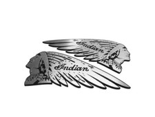 2x INDIAN Emblem L+R Badge