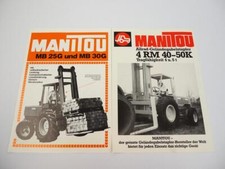2 Prospekte Manitou MB25 30G 4RM 40 - 50K Stapler Technische Daten 70er Jahre