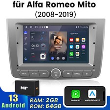Für Alfa Romeo Mito 2008-2019 Carplay Autoradio GPS Navi WIFI BT DAB+ SWC 2+64G