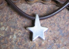 Stern Halskette Leder braun