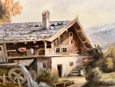 E. Winston Ölgemälde „Mühle am Bach“ um 1930 Deutschland – Original signiert