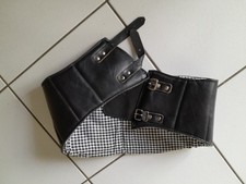 Motorrad-Nierengurt aus Leder, schwarz, sehr guter Zustand, 90 x 22 cm, Gr. M