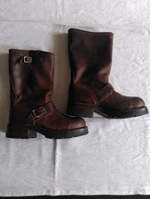 Biker Boots Stiefel Gr. 38 braun Stahlkappe