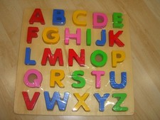 Buchstaben- Steckspiel 27 Tlg. Play Tive Holzpuzzle Zahlen 3-6 J. Kinder NEU OVP