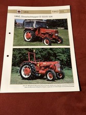 IHC Traktor Schlepper Dieselschlepper D 322 /326  1962 Weltbild Prospekt