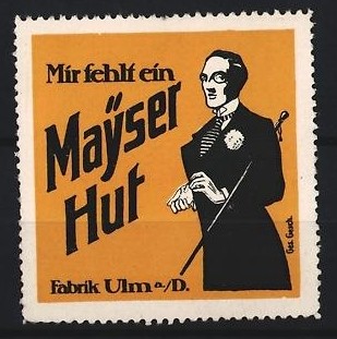 Reklamemarke ulm mir fehlt - ulm,,