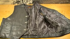 Leder Kutte Herren Biker Weste Chopper Rocker Motorrad  Rinderleder geschnürt