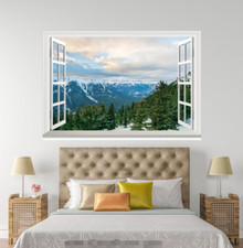 3D Schnee Wald 45 Offen