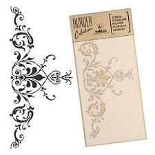 BORDÜRE Wiederverwendbare Kunststoff-Schablone 21x45cm oder 45x95cm VINTAGE