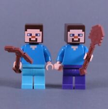 LEGO® MINECRAFT™ Figur STEVE aus Set 21113 Minifigures 2 Figuren Waffen Azure