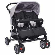 vidaXL Zwillingskinderwagen
