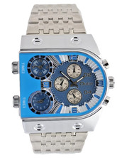 Dual Timer Herrenuhr Blau
