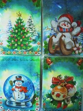 4 Diamond -Painting-Aufstellkarten* Zubehör* Winter/Weihnachten* Set 3/ QVC