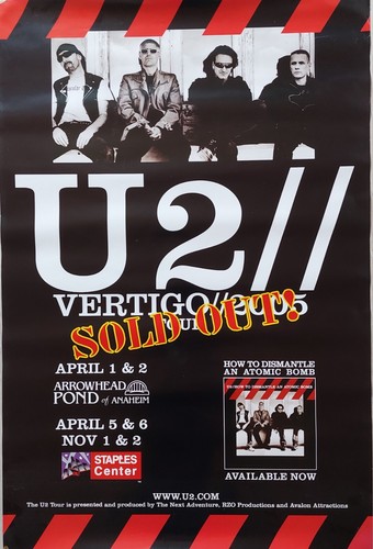Tour poster vertigo 2005 - tour,
