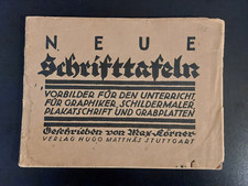 Neue Schriftafeln von Max Körner Verlag Hugo Matthäs 