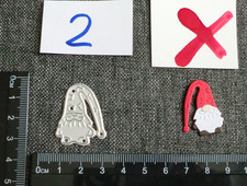 2) 1x Präge & Stanzschablone  unbenützt Zwerg Wichtel Gnom Weihnachten basteln