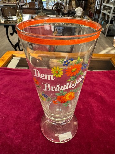 Großes antikes andenkensglas - antikes,