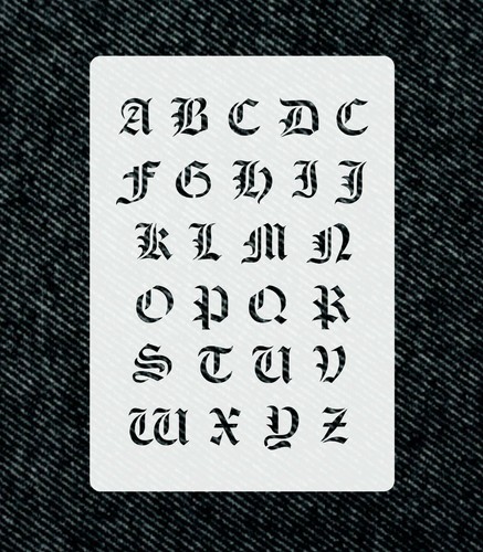 Alte schrift schablone - -,