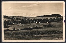 Ansichtskarte Langenbach b. Bad Steben, Ortsansicht mit Feldern und Häusern 193 