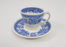 Villeroy & Boch Burgenland blau Kaffeetasse 1950er Saar Tasse mit Untertasse