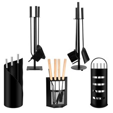 3/4/5-tlg.Kaminbesteck Metall