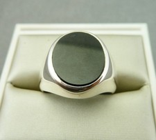 Siegel Ring 835/- Silber Onyx