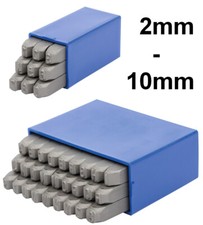 Schlagzahlen Schlagbuchstaben 2-10mm Satz Schlagstempel A-Z 0-9 Prägestempel