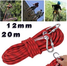 12mm Kletterseil Karabiner Sicherheitsseil Dauerhaft Survival Seil Outdoor 20M
