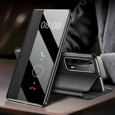 Handy Hülle Smart Cover für Huawei P20 P30 P40 Lite Pro Schutzhülle Flip Cover