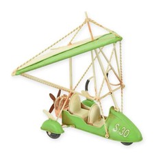 Deko Flugzeug Fluggerät Paramotor Modell Nostalgie Blech 32,7 cm