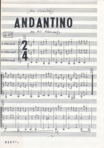 Noten jan vidensky andantino - jan, vidensky: