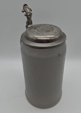 Steinkrug mit Zinndeckel - Erdinger Weissbier Brauerei