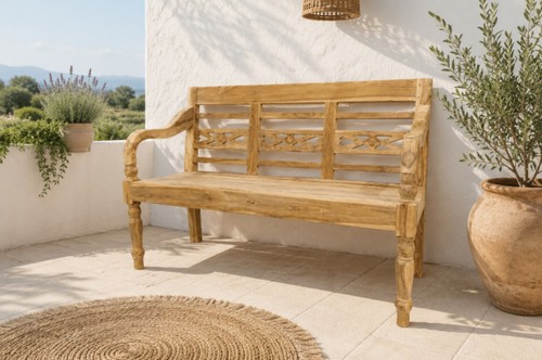 Sitzer teakholz sitzbank - 3,