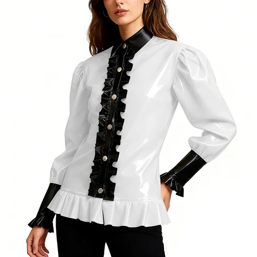 Glänzendes pvc leder - glänzendes,