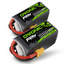 2X Ovonic 1300mAh 22.2V Lipo Akku 6S 100C für RC Drone Quad FPV Nemesis 240 Quad