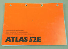 Atlas 52E Radlader Ersatzteilliste Parts List Pieces Rechange 4/1993