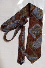 HUGO BOSS Krawatte 100% Seide Rot Grün Blau Fische Seesterne Made In Italy