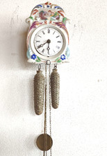 Porzellan Wanduhr JUGENDSTIL