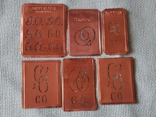 6 alte Kupferschablonen