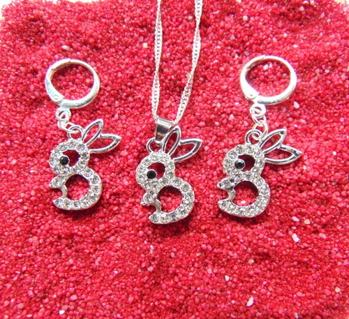 925 silber schmuck set hasen - 925,