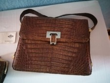  Krokodil Handtasche in gutem gepflegten Zustand 