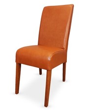 Cognacfarbe Echtleder Stuhl